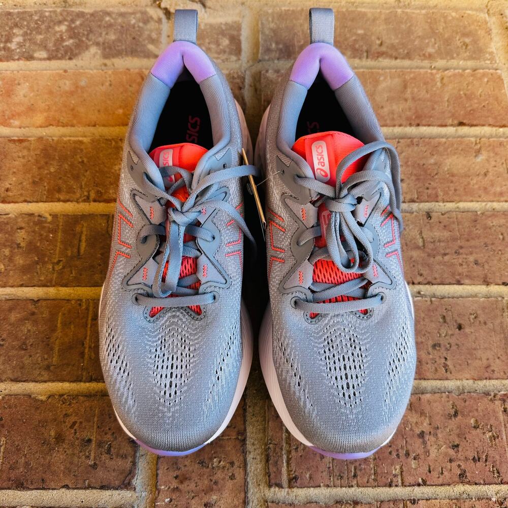 Woman's Basics Grey and White Athletic Running Sneakers - Picture 3 of 6